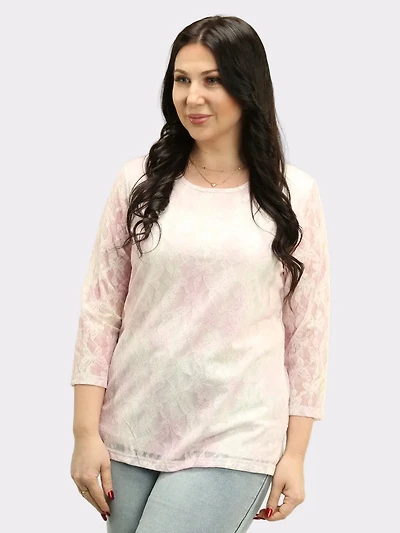 Butterfly Mesh Overlay Top