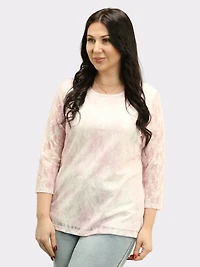 Butterfly Mesh Overlay Top