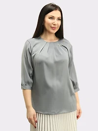 Satin Pleated Blouse