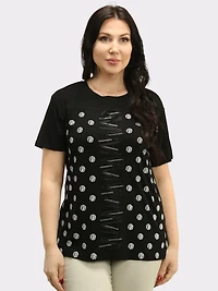 Polka Dot Rhinestone Tee