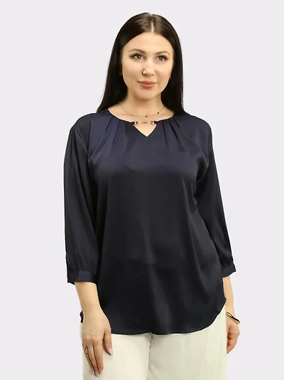 Chain Keyhole Blouse