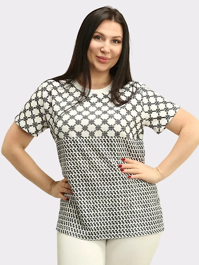 Geometric Print Top