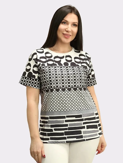 Geometric Rhinestone Top