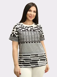 Geometric Rhinestone Top