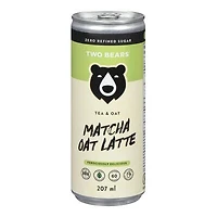 Two Bears Frothed Matcha Tea Oat Latte 207ml