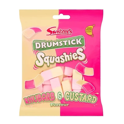 Swizzels Drumstick Squashies Rhubarb & Custard - 120g Imported From England