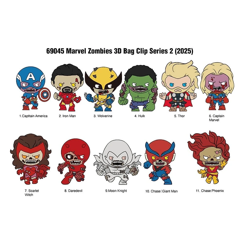 3D Anime: Marvel PVC Zombies Display Bag Clips Series 2 (1pc)