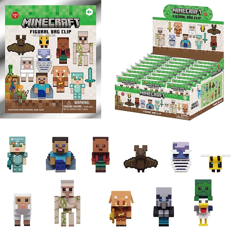 3D Anime: Minecraft Foam Bag Clip Series 4 (1pc)