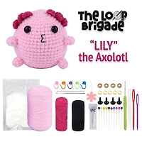 The LOOP Brigade: DIY Mini Crochet Plush Toy Complete Kit For Beginners - Lily the Axolotl