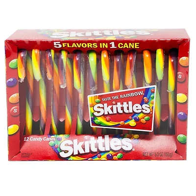 Skittles Candy Canes - 12ct