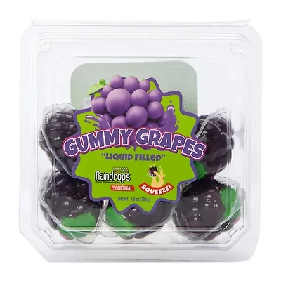 Raindrops Gummy: Liquid Filled Grapes Gummy - 3.8oz