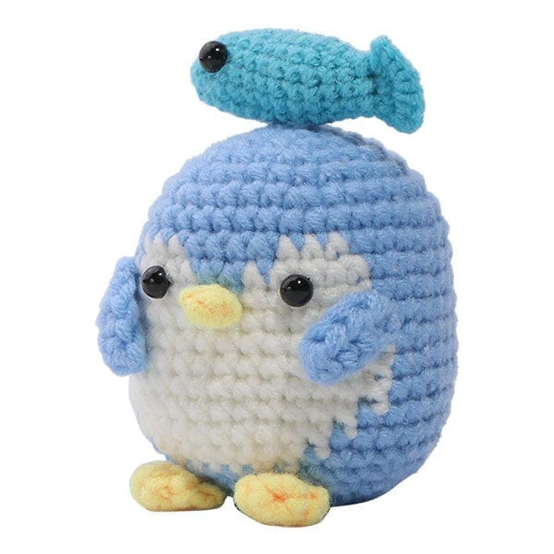 The LOOP Brigade: DIY Mini Crochet Plush Toy Complete Kit For Beginners - Charlie the Penguin