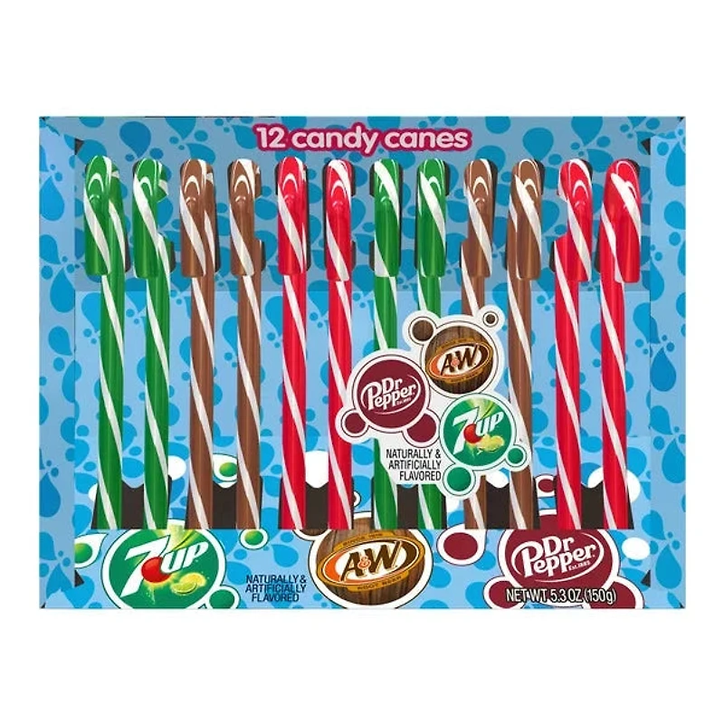 Soda Pop Candy Canes - 12ct