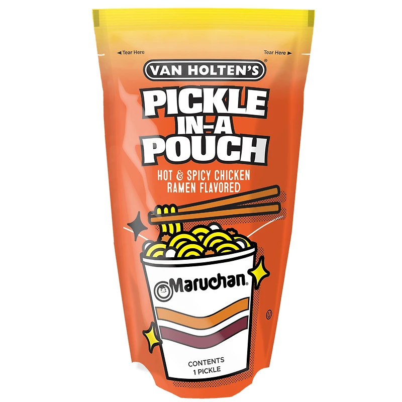 Van Holten’s MARUCHAN Hot Spicy Chicken Ramen Pickle In A Pouch - 1pc