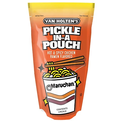 Van Holten’s MARUCHAN Hot Spicy Chicken Ramen Pickle In A Pouch - 1pc