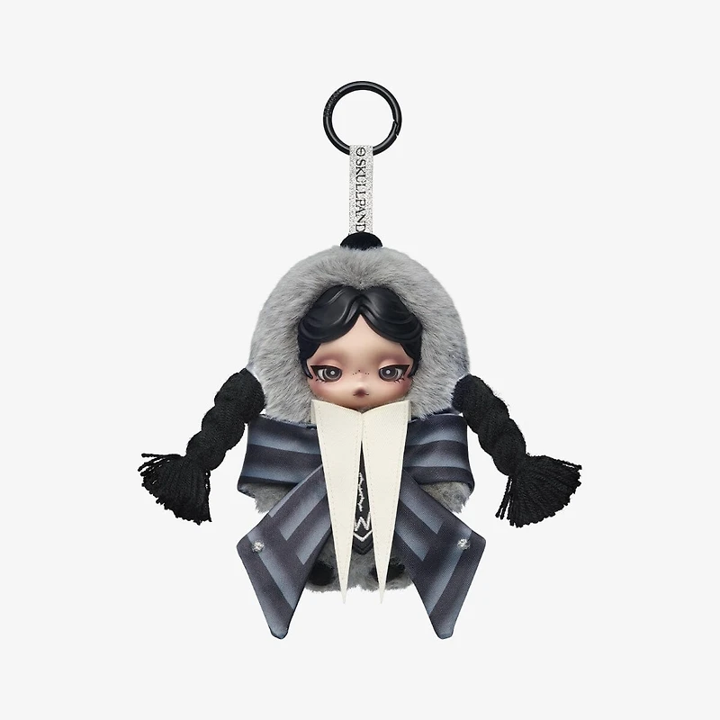 Pop Mart SKULLPANDA × Wednesday Plush: Nevermore Academy Uniform Version