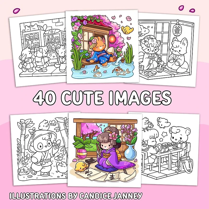 Cozy Japan: Cute Coloring Book for Adults and Teens By Jade Summer