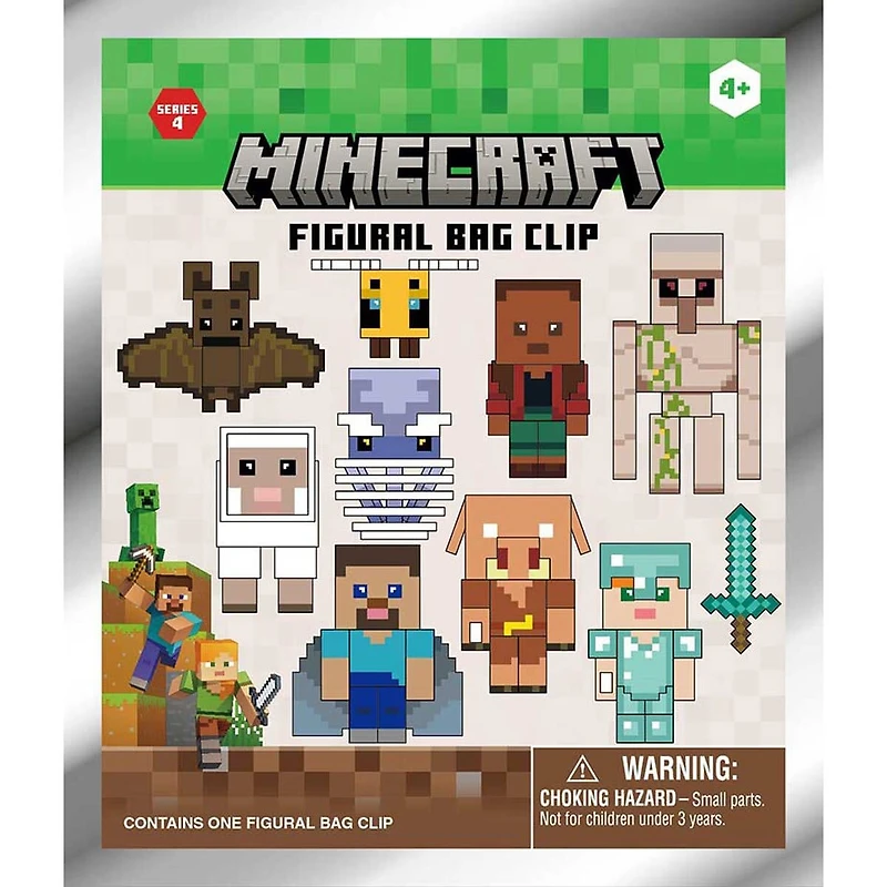 3D Anime: Minecraft Foam Bag Clip Series 4 (1pc)