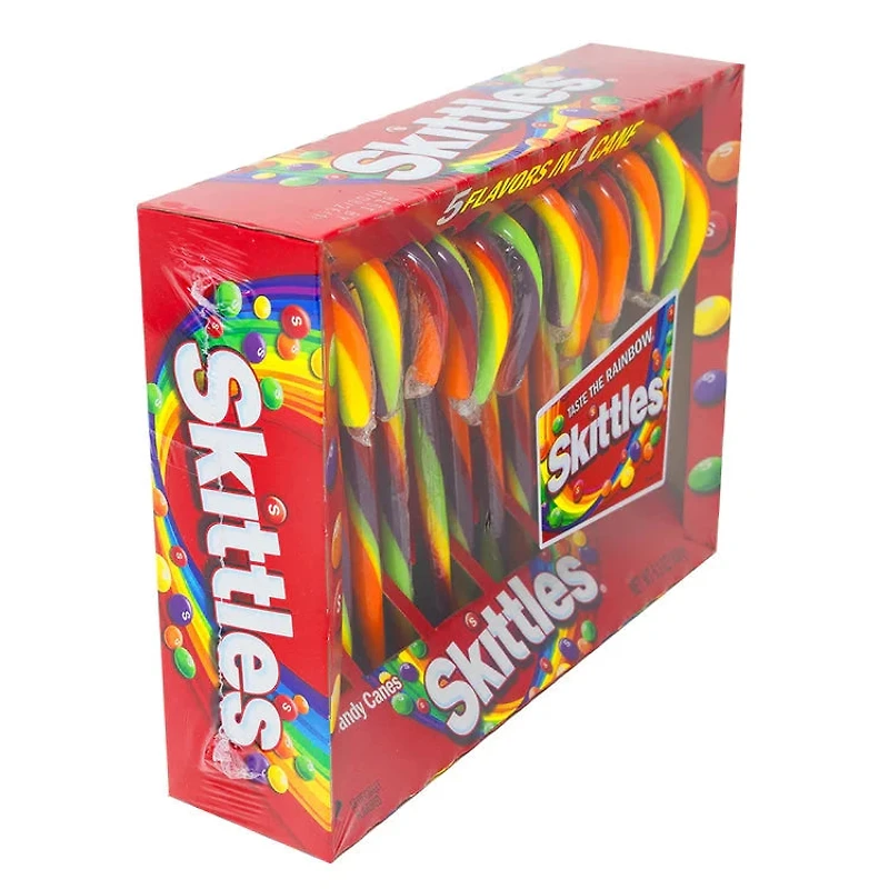 Skittles Candy Canes - 12ct