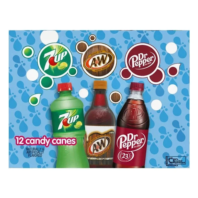 Soda Pop Candy Canes - 12ct