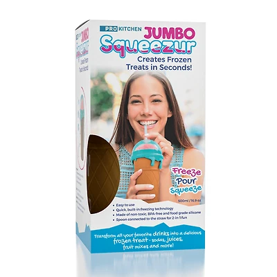 JUMBO ProKitchen Squeezur | Instant Slushie Maker Cup (Incl. Straw/Spoon & Lid)
