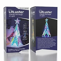 LitLuster Geometric LED Multi-Color Holographic Christmas Tree