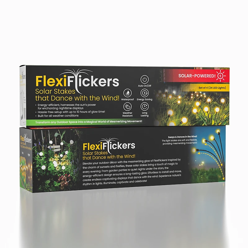 Flexi Flickers : Wind Dance Solar Light - 4pack