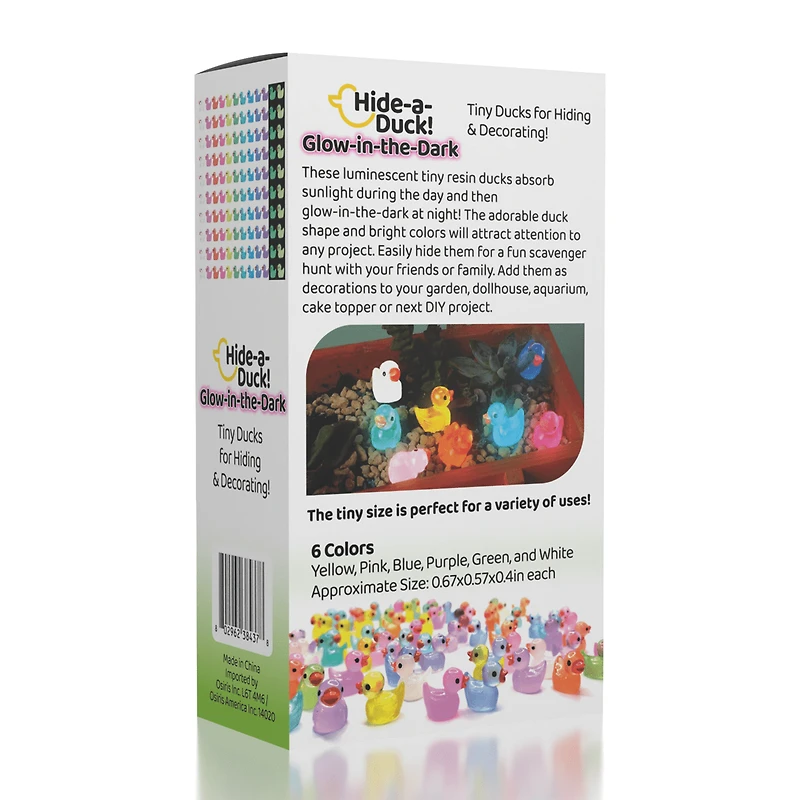 Hide-A-Duck Tiny Glow-In-The-Dark Duck Charms (100pc)