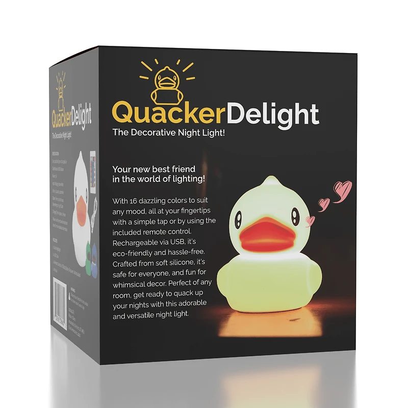 QuackerDelight: Decorative Rubber Ducky Night Light | Color Changing
