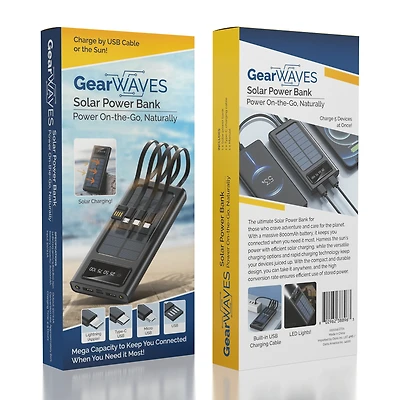 GearWaves: Solar Power Bank Charger