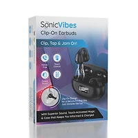 Sonic Vibes Clip-On Earbuds - Squeezable Earbuds