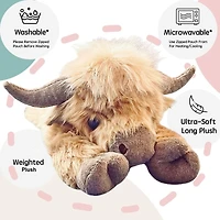 Novelty Plush – Highland Cow Weighted Plush - 11"