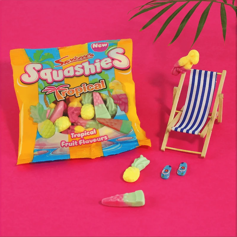 Swizzels Squashies Tropical Fruit Flavours - 100g Imported From England