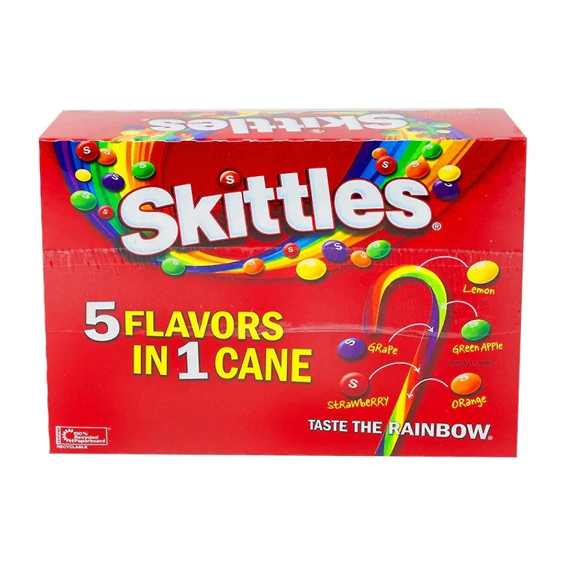 Skittles Candy Canes - 12ct