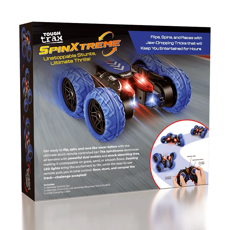 Tough Trax SPINXTREME Remote Control Spinning Stunt Car