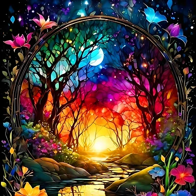 Studio Art Diamond Painting Full Coverage "Twilight Enchantment" (40cm x 40cm)