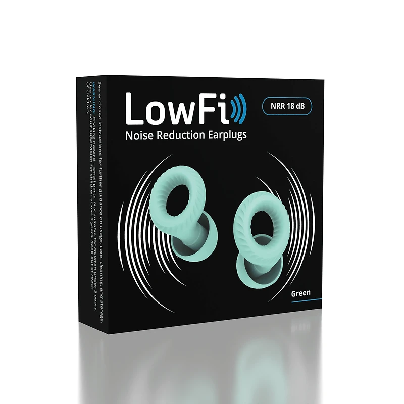 LowFi Silicone Noise Reduction Earplugs (Color Ships Assorted) Includes 3 Ear Tips Sizes