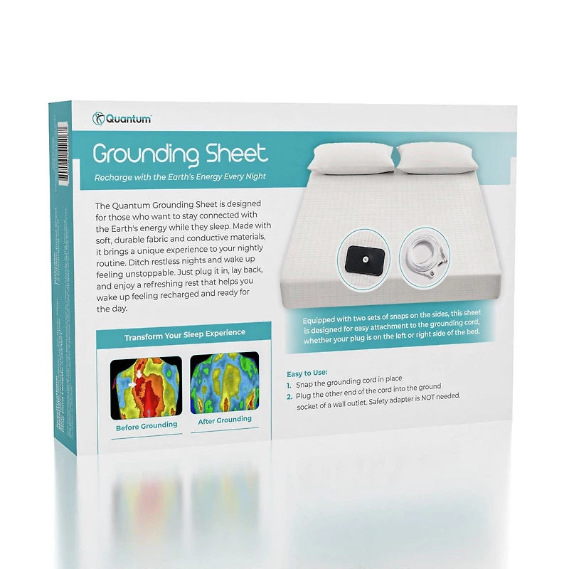 Quantum Grounding Sheet Cotton Queen Size Fitted Bed Sheet