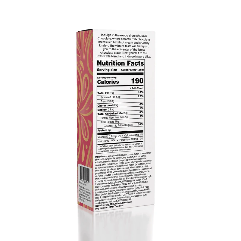 Dubai Chocolate Bar Hazelnut Cream by Oasis Treasures (75g)