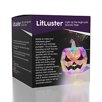 LitLuster LED Holographic Halloween Pumpkin Decor Lamp (1pc) Battery or USB
