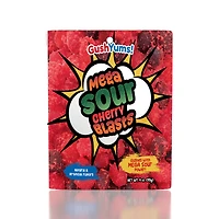 GushYums Mega Sour Cherry Blasts Gushing Gummy Candy (4oz)