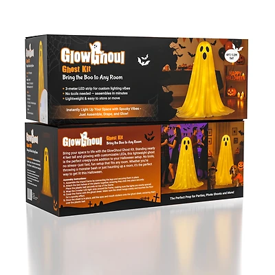GlowGhoul DIY Ghost Lamp Kit For Halloween Decor (4ft Tall)