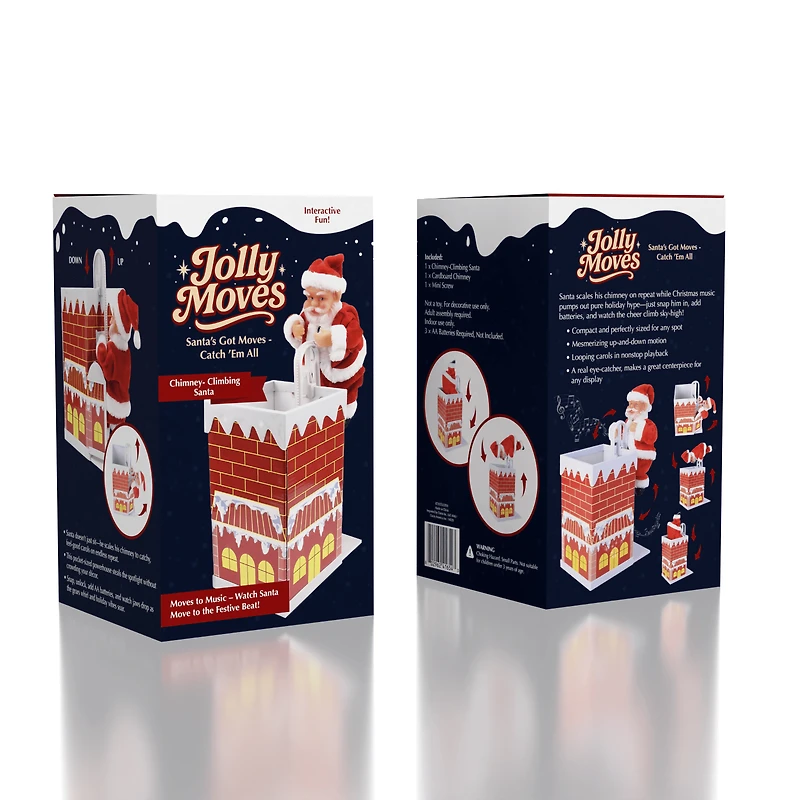 Jolly Moves: Santa Claus Toy Climbing Chimney