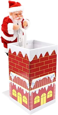 Jolly Moves: Santa Claus Toy Climbing Chimney