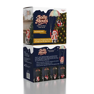 Jolly Moves: Tumbling Parachute Santa Claus Fun Christmas Decor