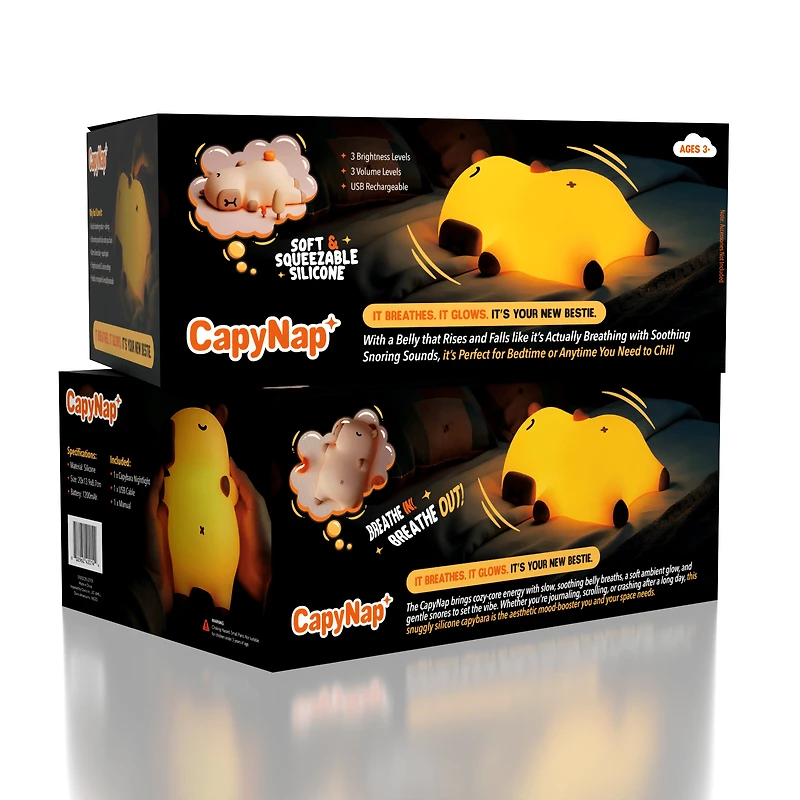 CapyNap Breathing Capybara Night Light Lamp