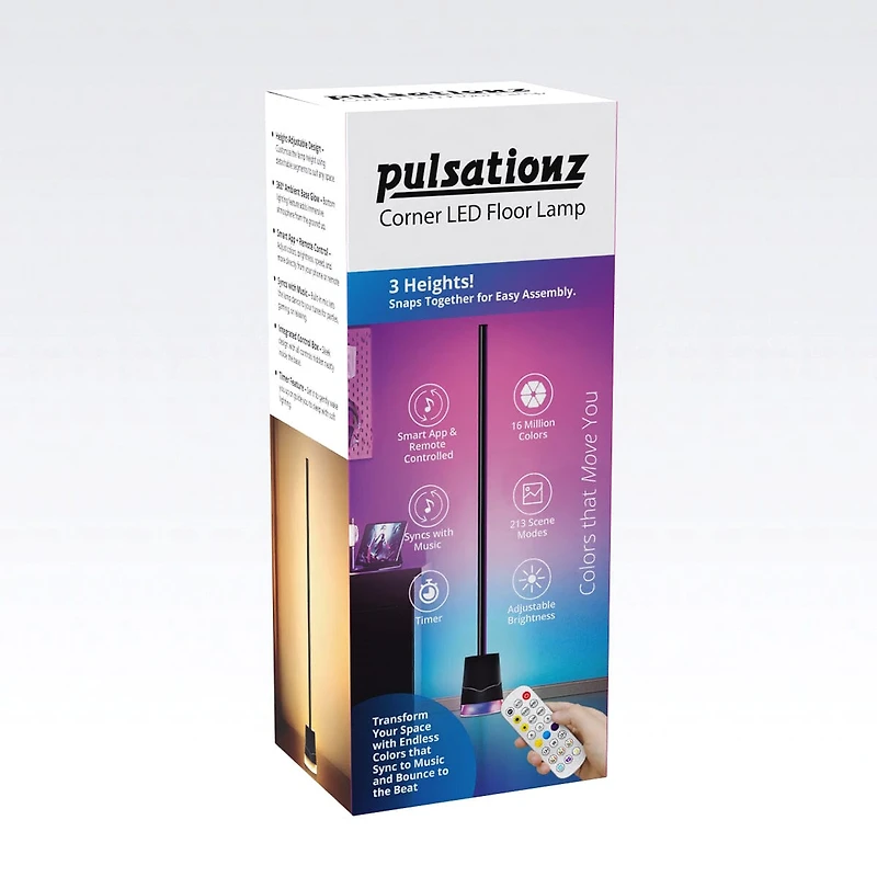 Pulsationz: Corner LED Floor Lamp