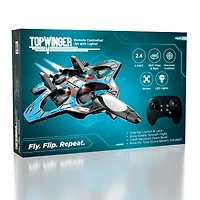 TopWinger Remote Controlled Jet with Lights – RC Foam Jet For Stunts & Easy Controls