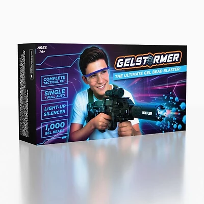 Electric GelStormer Tactical Gel Bead Blaster With Light Up Silencer – New & Improved Model (All-In-One Kit)