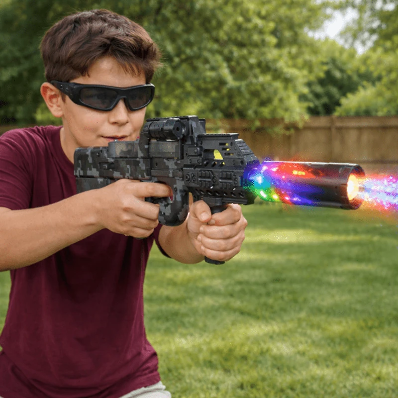 Electric GelStormer Tactical Gel Bead Blaster With Light Up Silencer – New & Improved Model (All-In-One Kit)